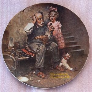 Norman Rockwell Ceramic Plate - The Cobbler Design